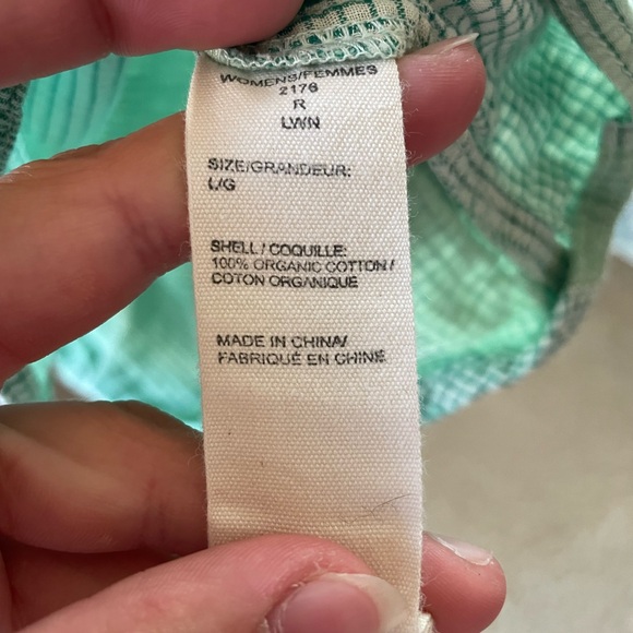 Woolrich spring green plaid sleeveless button down - Picture 8 of 9